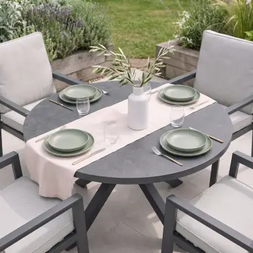 New York 4-Seat Dining Set: Relaxed Dining
