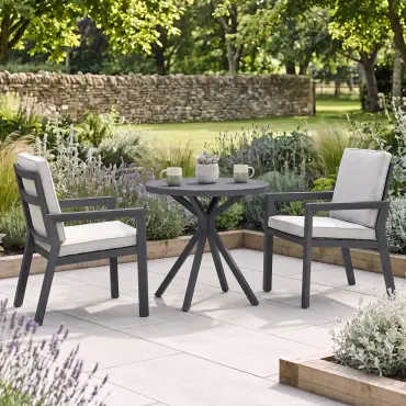 New York 3 Piece Aluminium Bistro Set