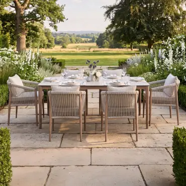 Havana Rope Weave 6 Rectangular Dining Set
