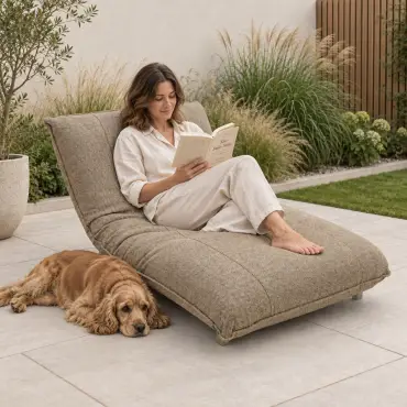 NOVA Aire Fabric Day Bed in Charcoal