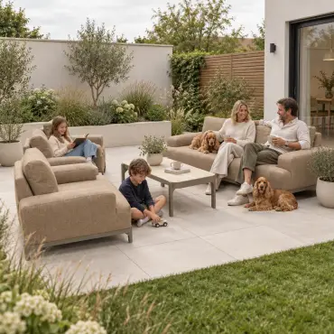 NOVA Aire 2-Seater Sofa Lounging Set - Rectangular Coffee Table