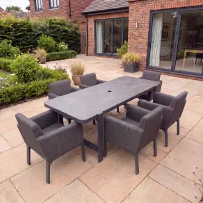 NOVA Aire 6 Seat Dining Set - 2.2*0.9m Rectangular Table