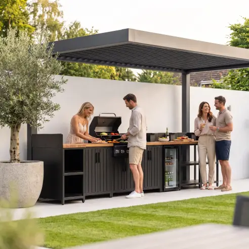 NOVA Parrilla 7 Piece Modular Outdoor Kitchen - 4 Burner NOVA Parrilla 7 Piece Modular Outdoor Kitchen - 4 Burner