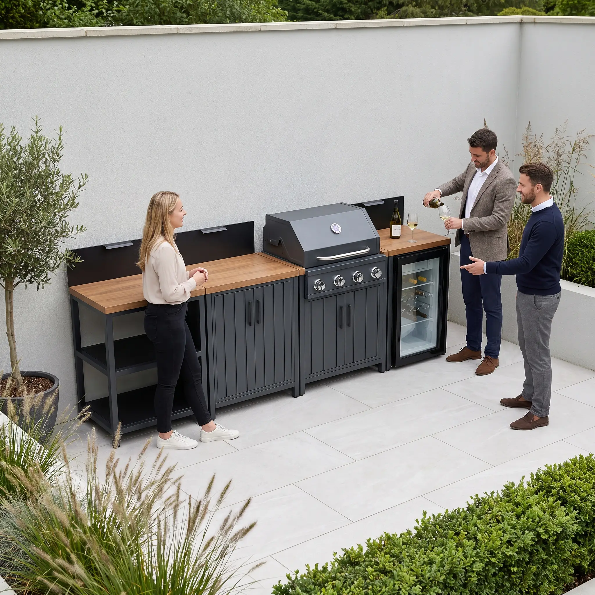 NOVA Parrilla 4 Piece Modular Outdoor Kitchen - 4 Burner