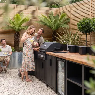 NOVA Parrilla 4 Burner Gas BBQ - Double Cupboard Modular Outdoor Kitchen