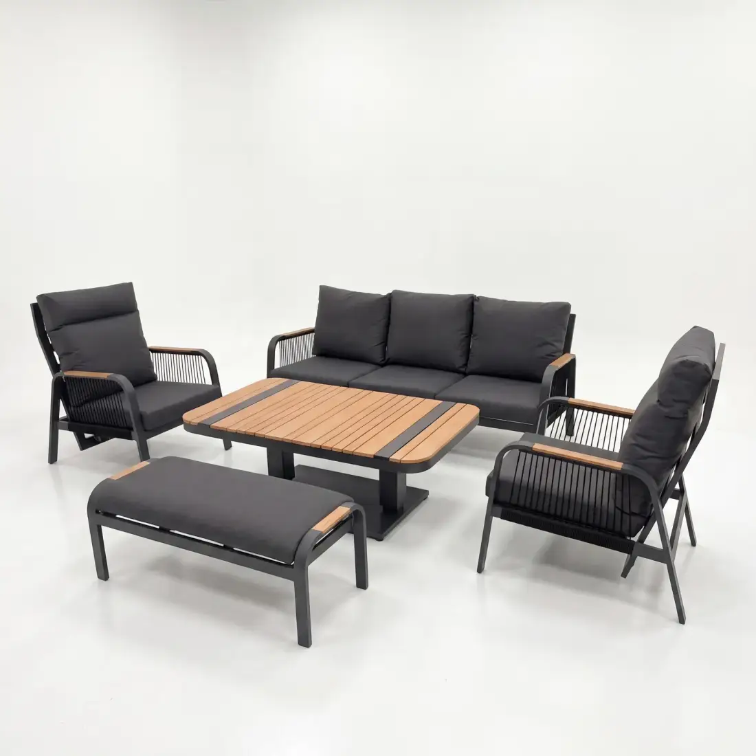 NOVA Harvey 3 Seater Sofa Reclining Lounge Dining Set - Rectangular Rising Table (Plus) NOVA Harvey 3 Seater Sofa Reclining Lounge Dining Set - Rectangular Rising Table (Plus)