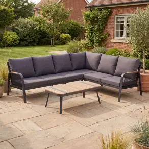 NOVA Harvey Corner Sofa Lounging Set - Rectangular Coffee Table