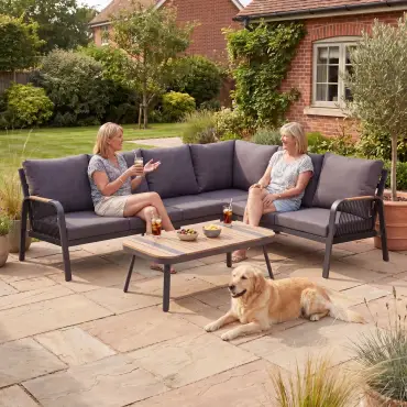 NOVA Harvey Corner Sofa Lounging Set - Rectangular Coffee Table