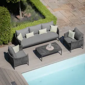 Milan Rope Weave 3 Seat Sofa Set