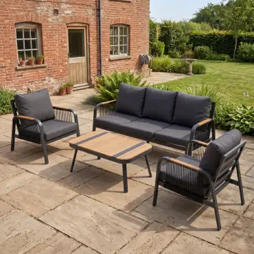 NOVA Harvey 3 Seater Sofa Lounging Set - Rectangular Coffee Table