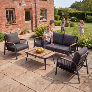 NOVA Harvey 3 Seater Sofa Lounging Set - Rectangular Coffee Table