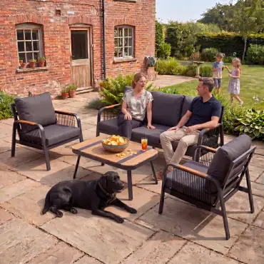 NOVA Harvey 3 Seater Sofa Lounging Set - Rectangular Coffee Table