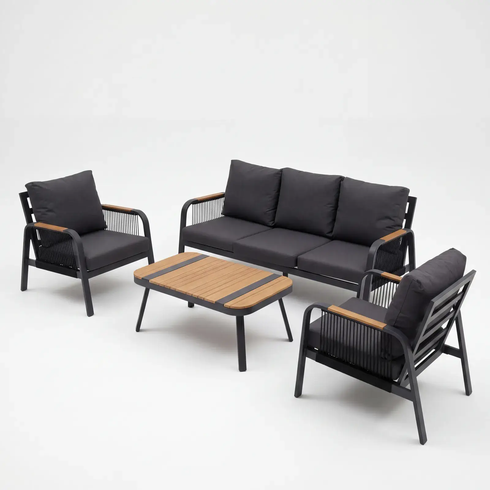 NOVA Harvey 3 Seater Sofa Lounging Set - Rectangular Coffee Table