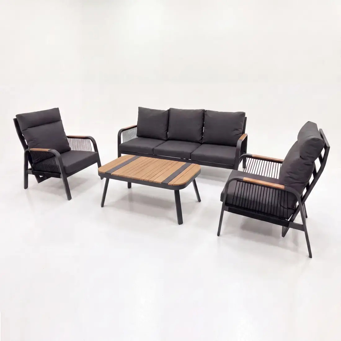 NOVA Harvey 3 Seater Sofa Reclining Lounging Set - Rectangular Coffee Table NOVA Harvey 3 Seater Sofa Reclining Lounging Set - Rectangular Coffee Table