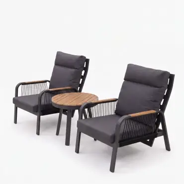 NOVA Harvey 3pc Reclining Lounging Set - Round Side Table