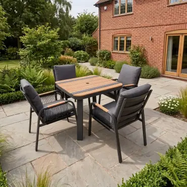 NOVA Harvey 4 Seat Dining Set - 0.9m Square Table