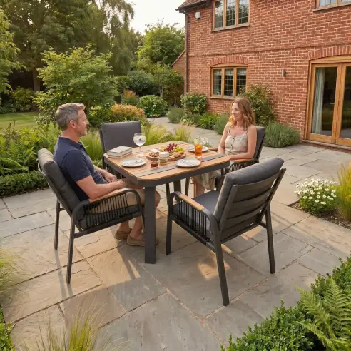 NOVA Harvey 4 Seat Dining Set - 0.9m Square Table NOVA Harvey 4 Seat Dining Set - 0.9m Square Table