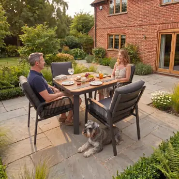 NOVA Harvey 4 Seat Dining Set - 0.9m Square Table