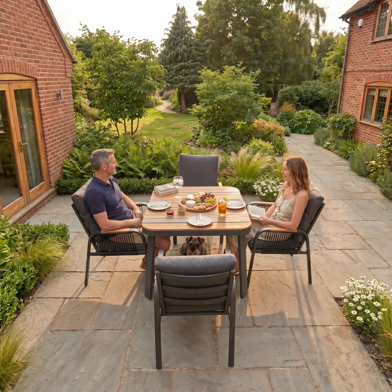 NOVA Harvey 4 Seat Dining Set - 0.9m Square Table