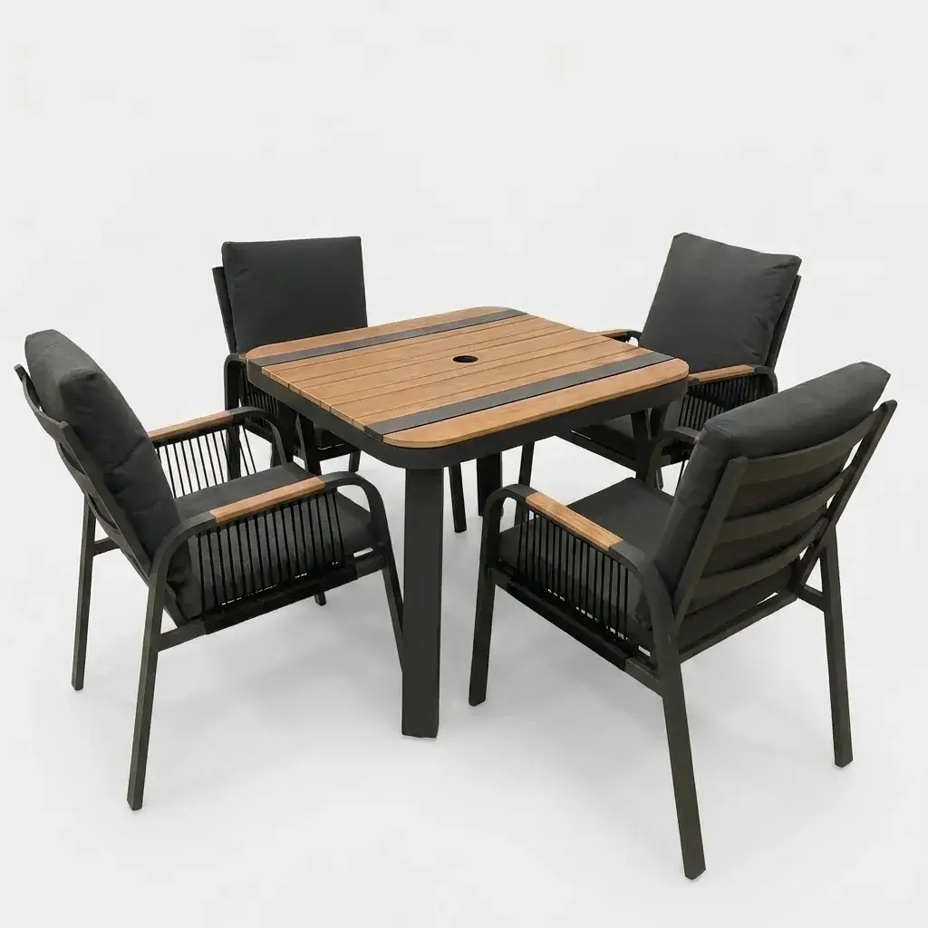NOVA Harvey 4 Seat Dining Set - 0.9m Square Table