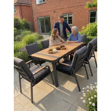 NOVA Harvey 6 Seat Dining Set - 1.6*0.9m Rectangular Table