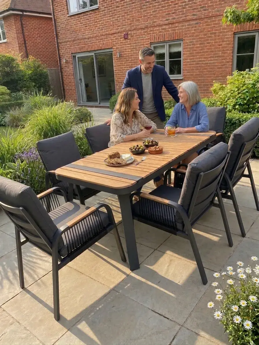 NOVA Harvey 6 Seat Dining Set - 1.6*0.9m Rectangular Table