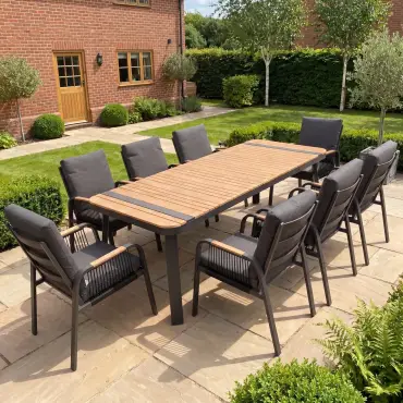 NOVA Harvey 8 Seat Dining Set - 2.2*0.9m Rectangular Table
