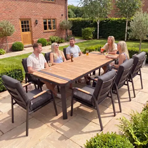 NOVA Harvey 8 Seat Dining Set - 2.2*0.9m Rectangular Table NOVA Harvey 8 Seat Dining Set - 2.2*0.9m Rectangular Table