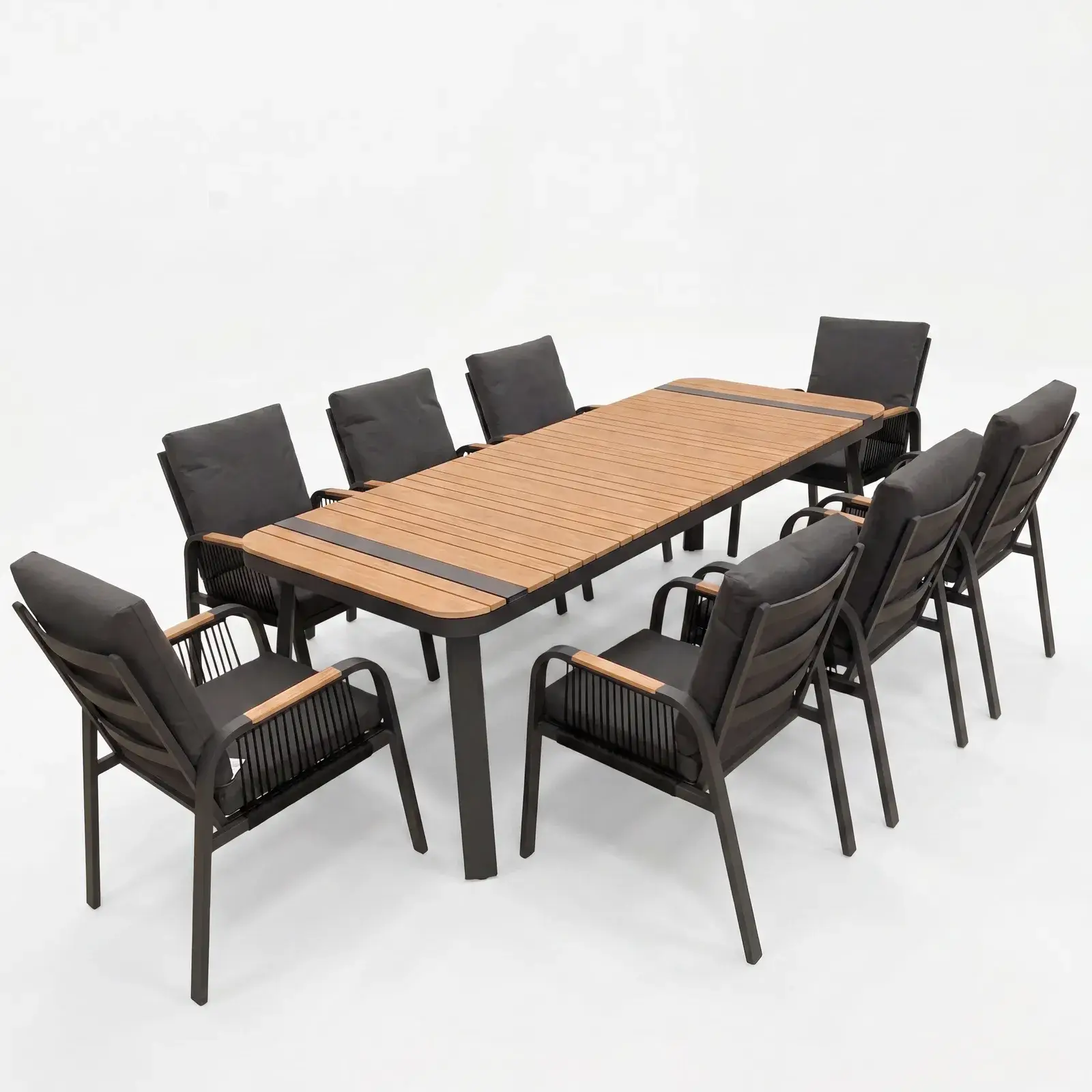 NOVA Harvey 8 Seat Dining Set - 2.2*0.9m Rectangular Table
