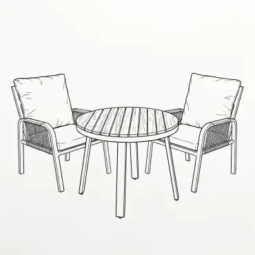 NOVA Harvey 2 Seat Bistro Set - 0.6m Round Table