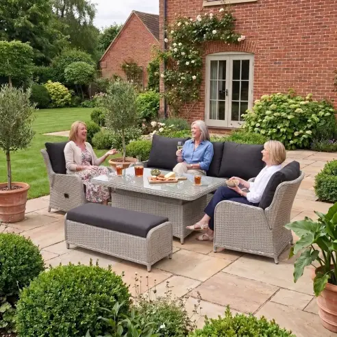 NOVA Avery Grande 3 Seater Reclining Sofa Lounge Dining Set - Rectangular Rise & Fall Table (Plus) NOVA Avery Grande 3 Seater Reclining Sofa Lounge Dining Set - Rectangular Rise & Fall Table (Plus)