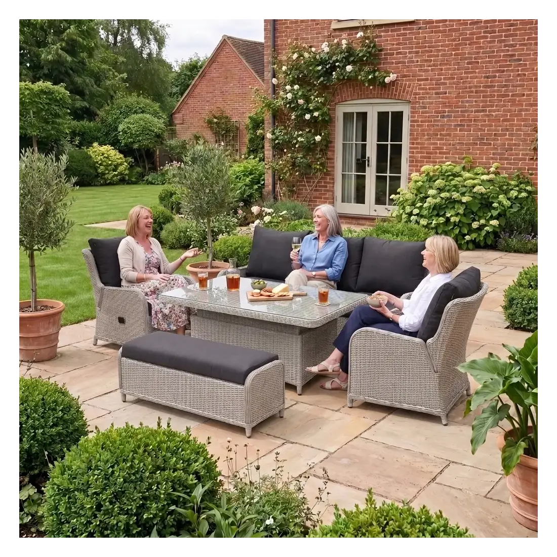 NOVA Avery Grande 3 Seater Reclining Sofa Lounge Dining Set - Rectangular Rise & Fall Table (Plus) NOVA Avery Grande 3 Seater Reclining Sofa Lounge Dining Set - Rectangular Rise & Fall Table (Plus)