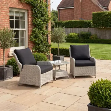 NOVA Avery Grande 3pc Reclining Lounging Set - Square Side Table