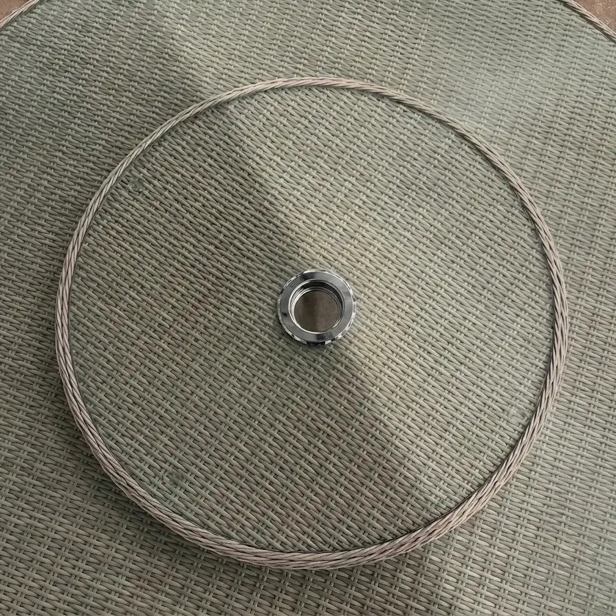 NOVA Avery Lazy Susan for 6 Seat Round Dining Sets (Rattan Clear Glass)