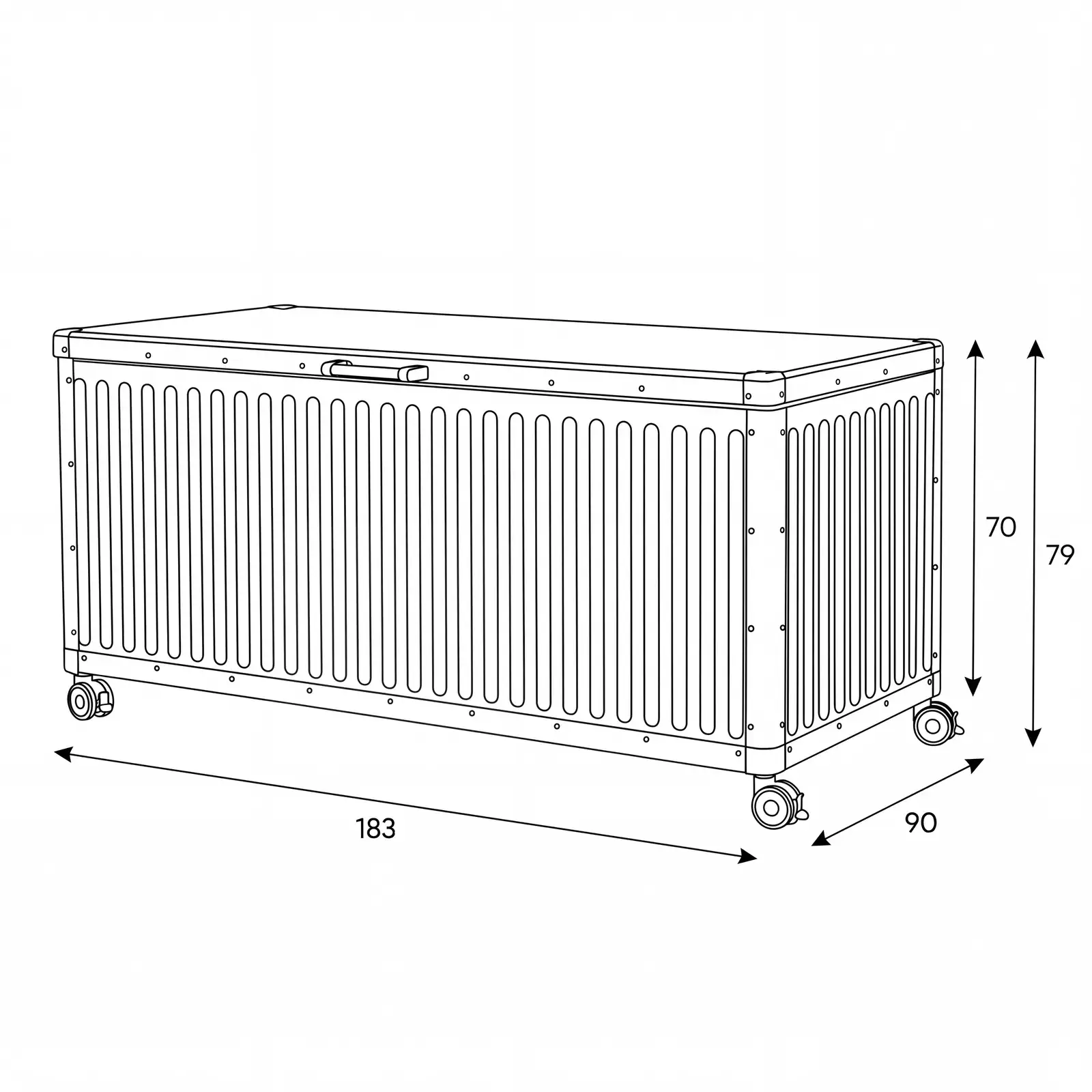 NOVA Fortis Large Aluminium Storage Box - Grey