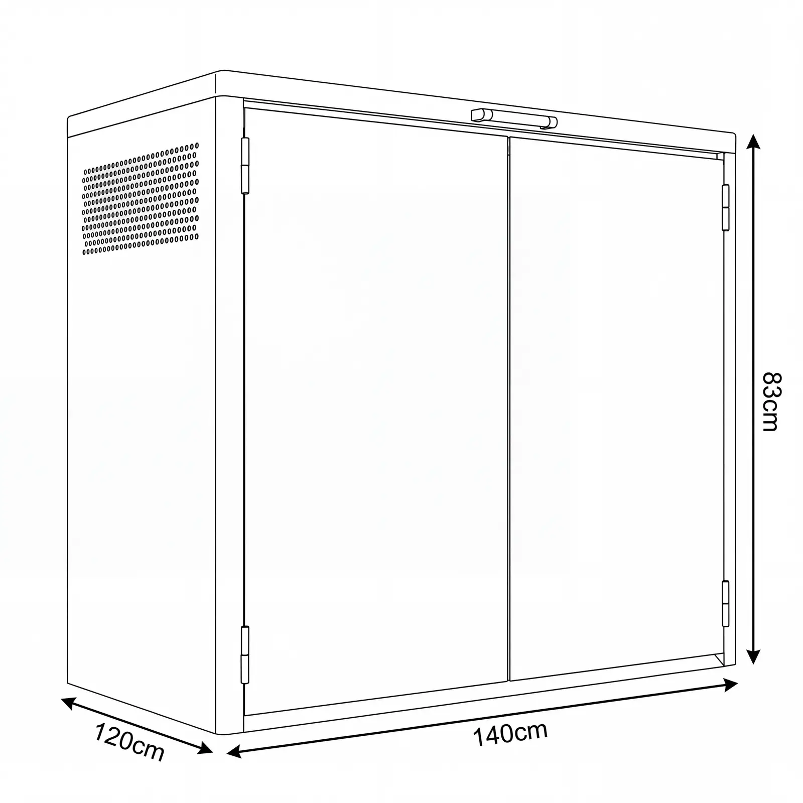 NOVA Fortis Bin Storage Cupboard - Double
