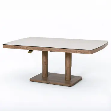 Malibu Rectangular Aluminium Corner Dining Set - Rising Table & Bench