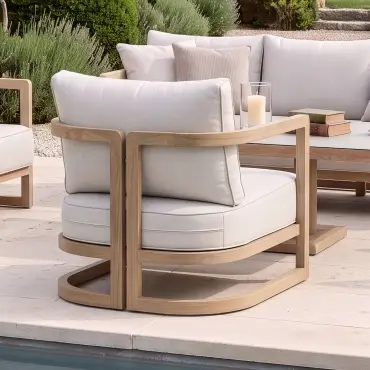 Malibu 3 Seat Aluminium Sofa Set - Rising Table & Bench