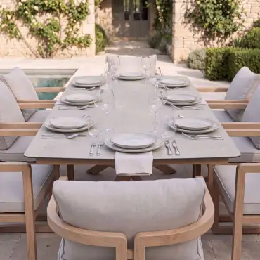 Malibu 8 Seat Rectangular Aluminium Dining Set