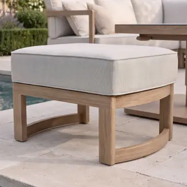 Malibu Square Aluminium Corner Dining Set - Rising Table & Footstools
