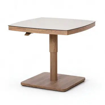 Malibu Square Aluminium Corner Dining Set - Rising Table & Footstools