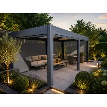 Eclipse 6 X 4m LED Motorised Pergola | Free Standing