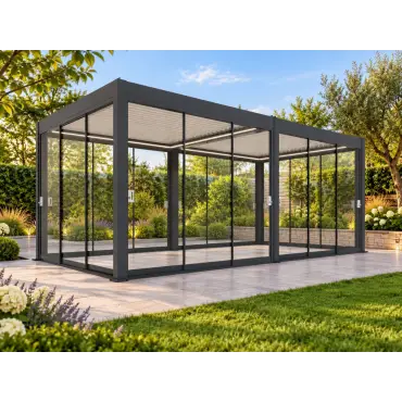 Eclipse 6 X 3m LED Motorised Pergola | Free Standing