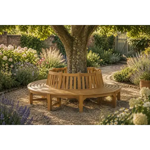 Contour tree teak bench Contour tree teak bench
