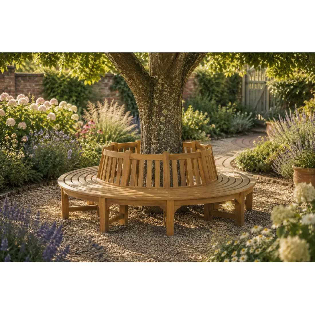 Contour tree teak bench Contour tree teak bench