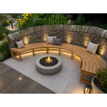 Curved Backless Bench - Certified