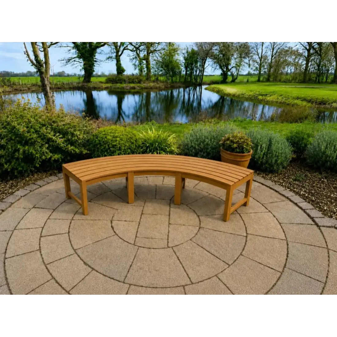 Curved Backless Bench - Certified Curved Backless Bench - Certified