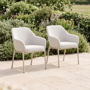 Bellagio Fabric Pair of Dining Chairs