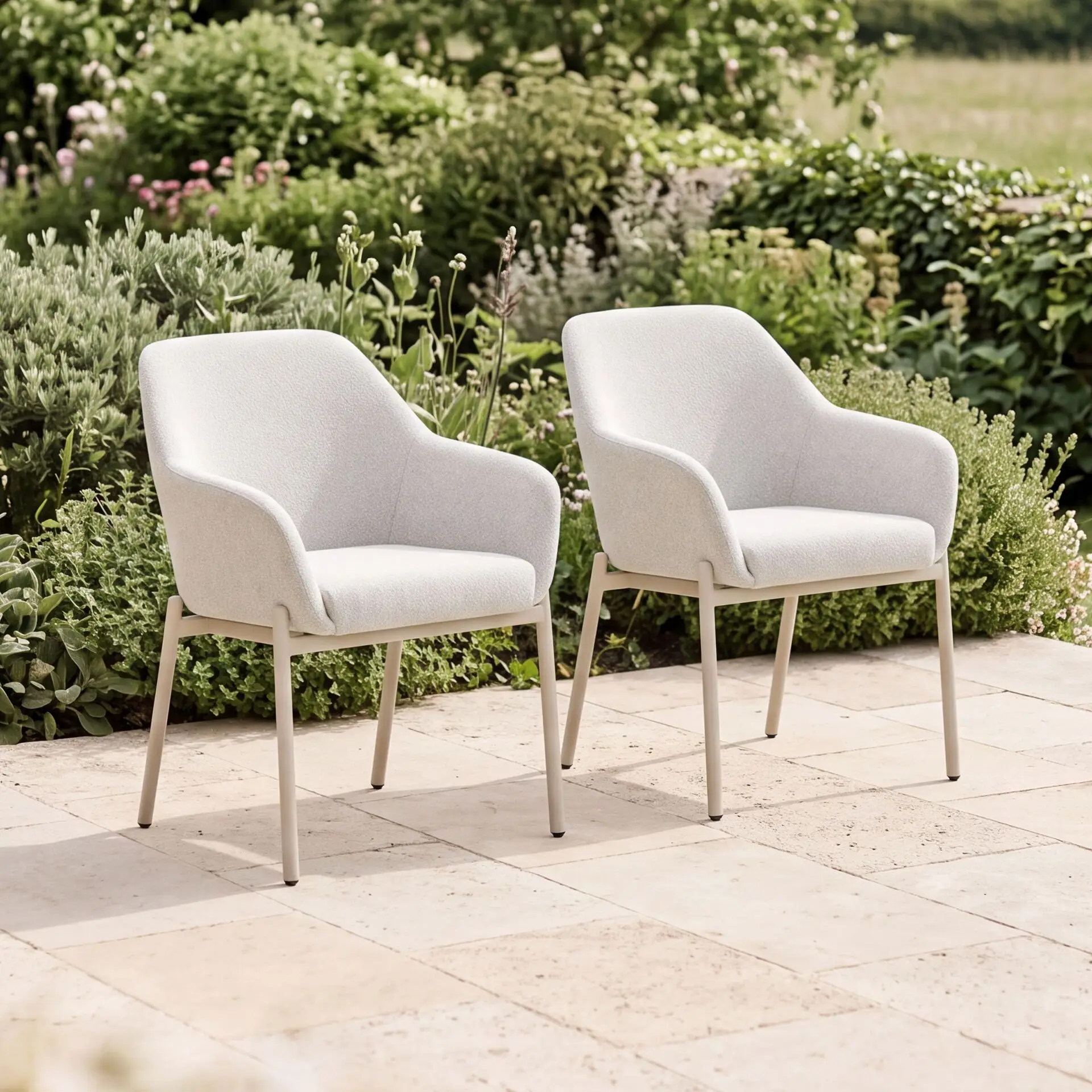 Bellagio Fabric Pair of Dining Chairs