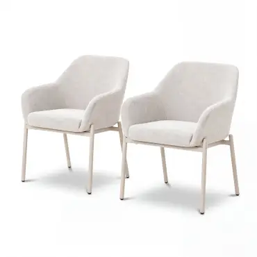 Bellagio Fabric Pair of Dining Chairs